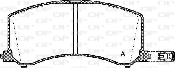 OPEN PARTS stabdžių trinkelių rinkinys, diskinis stabdys BPA0595.02